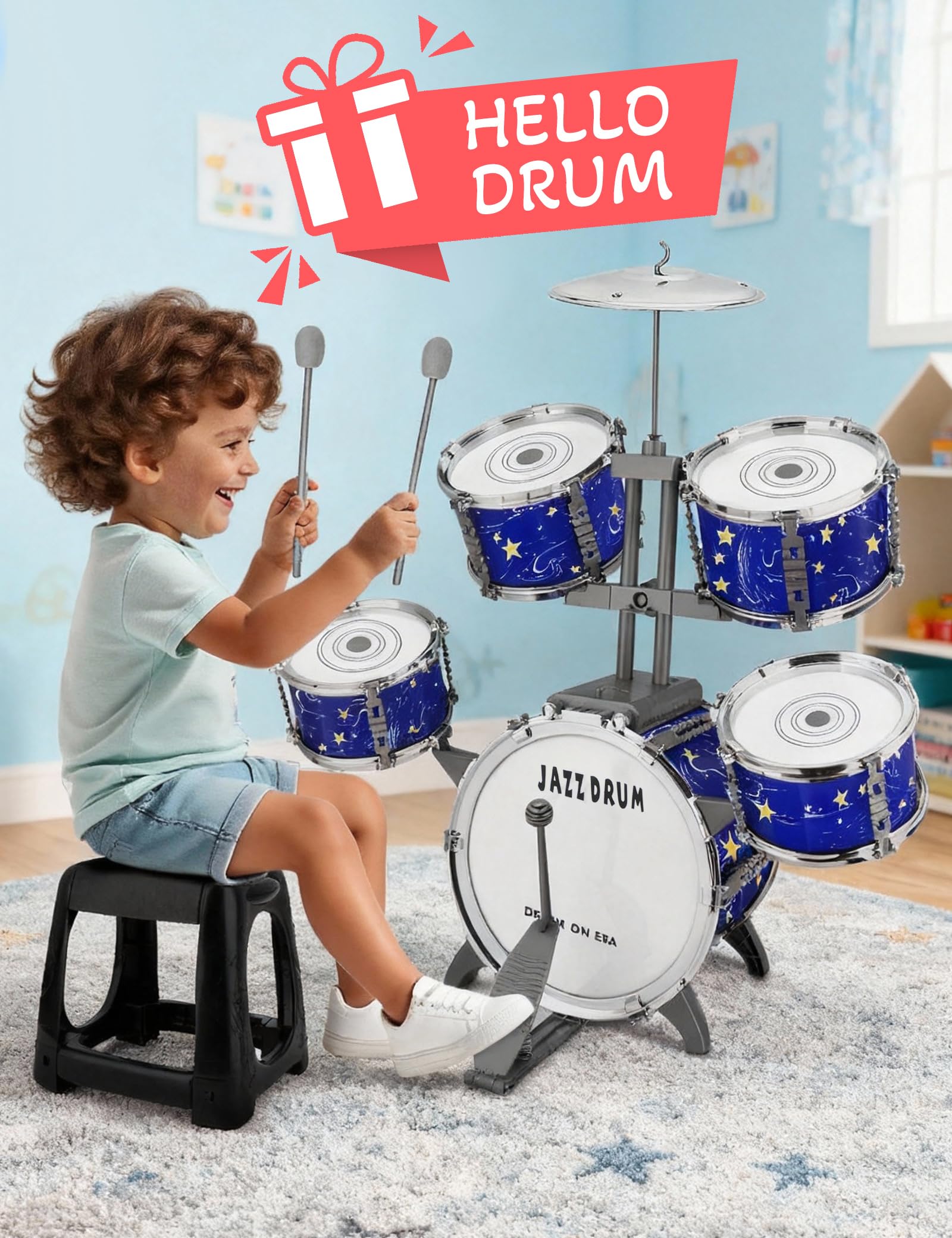 CHADRIGIVS drum sticks included, easy to start making music right away.