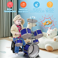 CHADRIGIVS upgraded kids drum set medium drum 2 double-layer top supports lasting play sessions