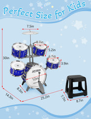 CHADRIGIVS drum set two small drums close-up, compact design for playrooms.