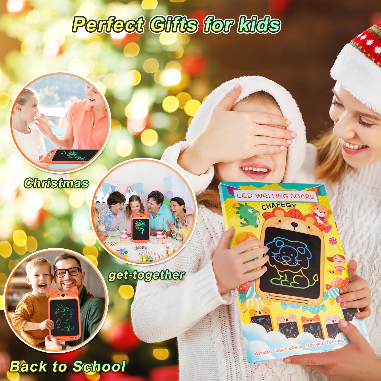 CHAFEGY Fox LCD Doodle Tablet anti-reflective screen reduces glare for outdoor use.