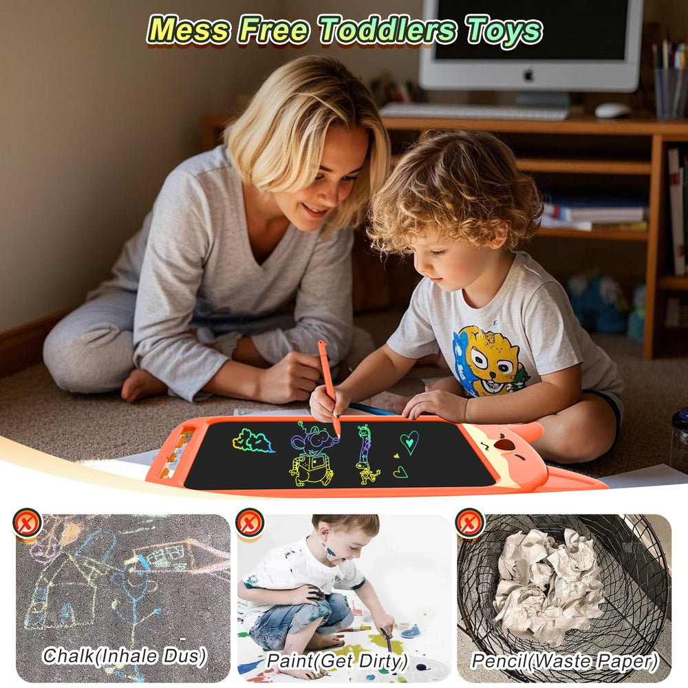 CHAFEGY Fox Doodle Tablet writing surface demonstrates smooth pressure sensing for doodling.
