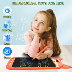 CHAFEGY Fox LCD Doodle Tablet side view highlights portable, travel-friendly art companion.