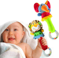 CHAFIN Elephant plush toy rattle supports early grasping and sensory exploration.