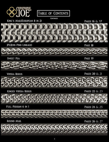 Seven ring sizes provide versatility for various weave projects with Chainmail Joe.