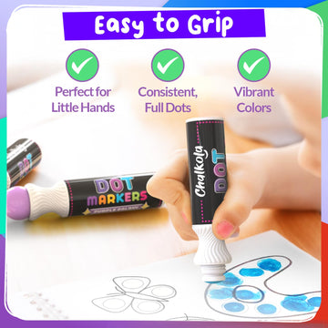 Chalkola water-based ink marks washable dots