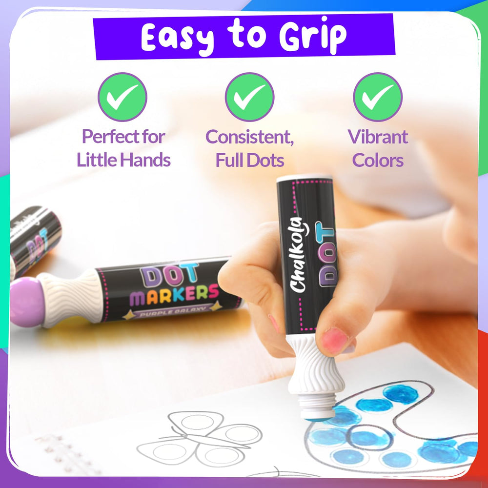 Chalkola water-based ink marks washable dots