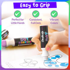 Chalkola water-based ink marks washable dots