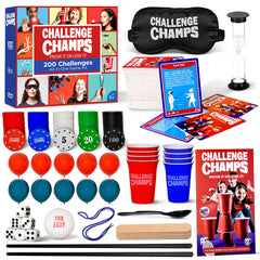Challenge Champs team-building setup shows coworkers collaborating for better communication.