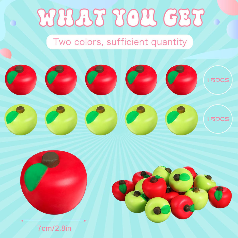 Chalyna fruit stress ball in green, portable 2.8-inch size for on-the-go relief.