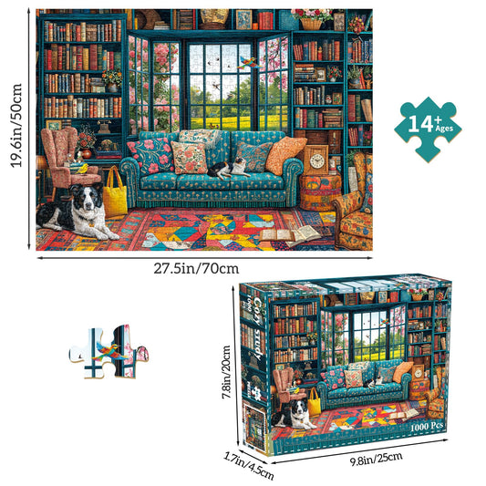 Chalzidar 1000-piece puzzle with interlocking pieces for precise assembly
