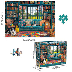 Chalzidar 1000-piece puzzle with interlocking pieces for precise assembly