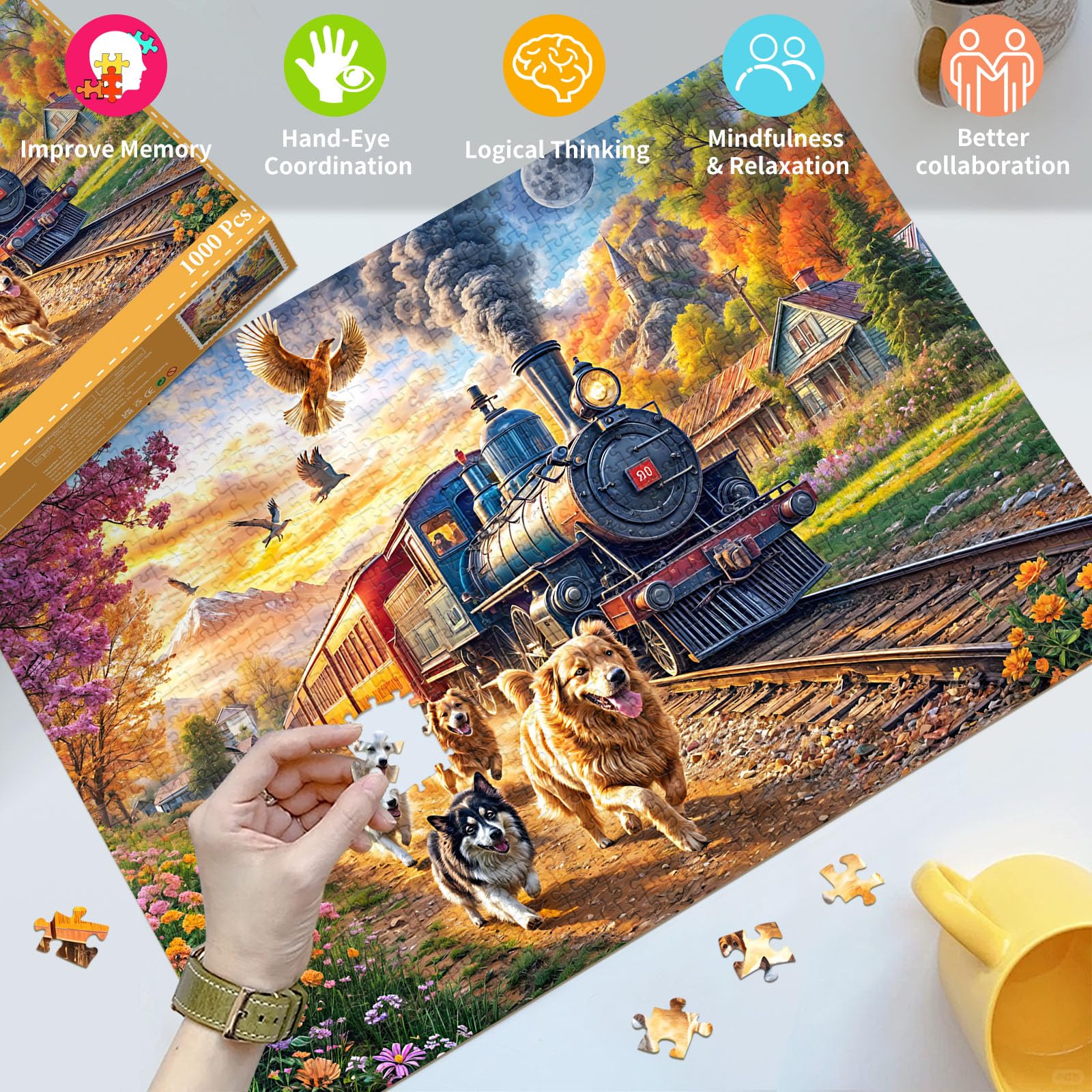 Chalzidar 1.8mm thick eco-friendly puzzle pieces feel sturdy and smooth to touch