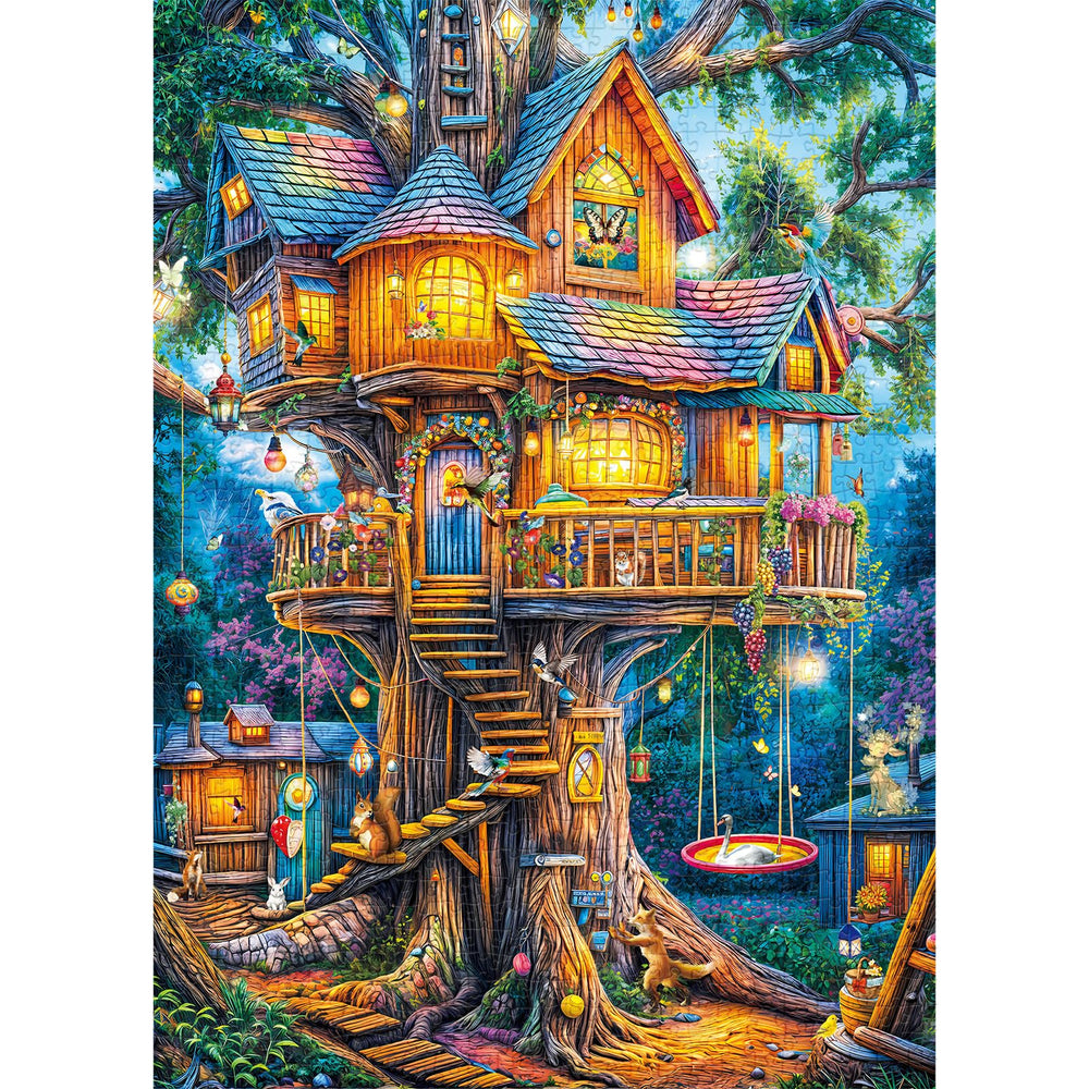 Chalzidar Elf Tree puzzle with poster layout, inviting for cozy family evenings.