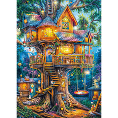 Chalzidar Elf Tree puzzle with poster layout, inviting for cozy family evenings.