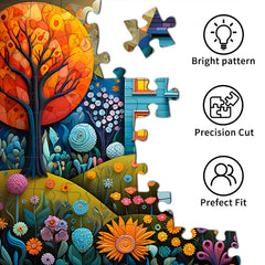 Chalzidar jigsaw river and trees captures tranquil nature for relaxing sessions.