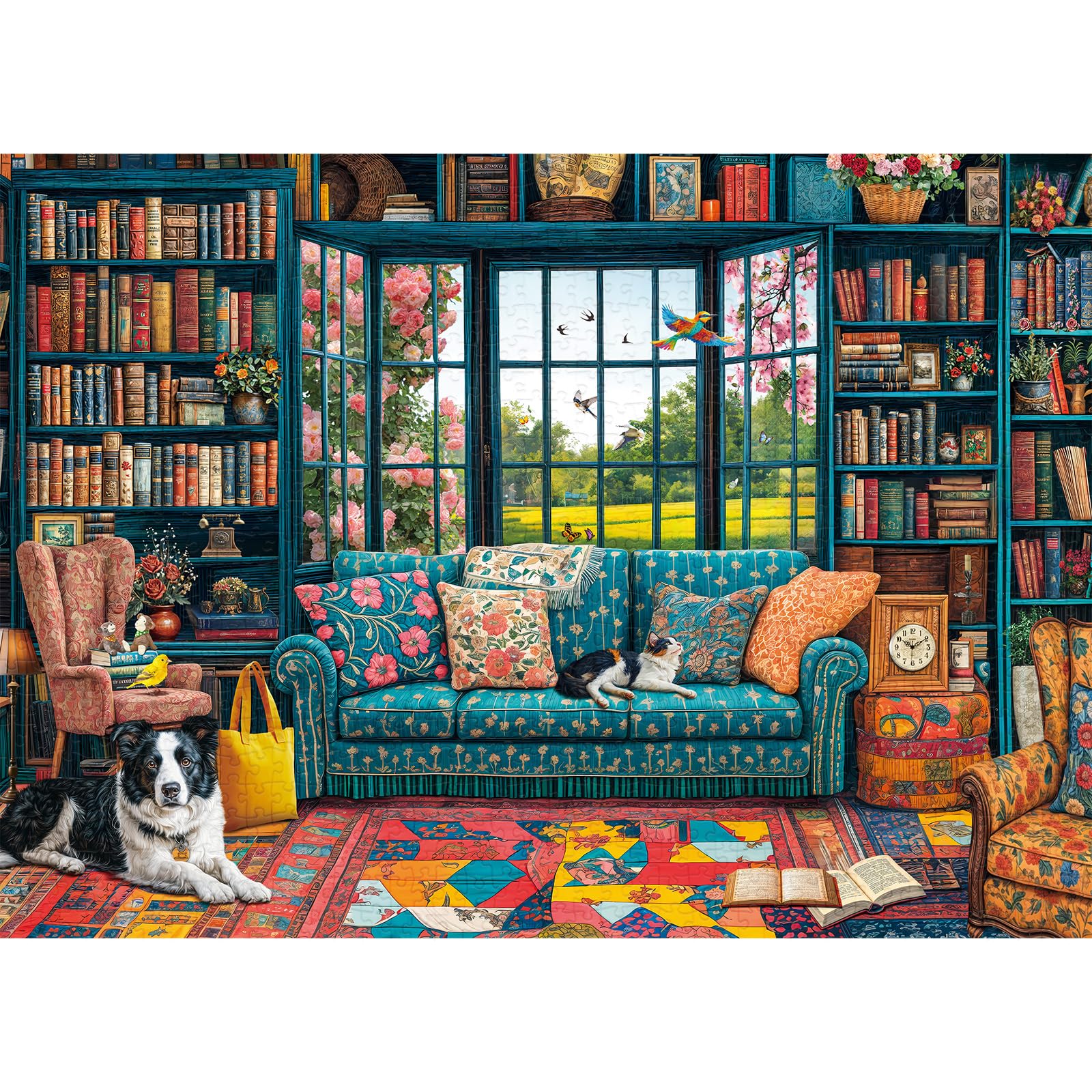 Chalzidar study puzzle box showing a cozy reading nook for relaxing evenings