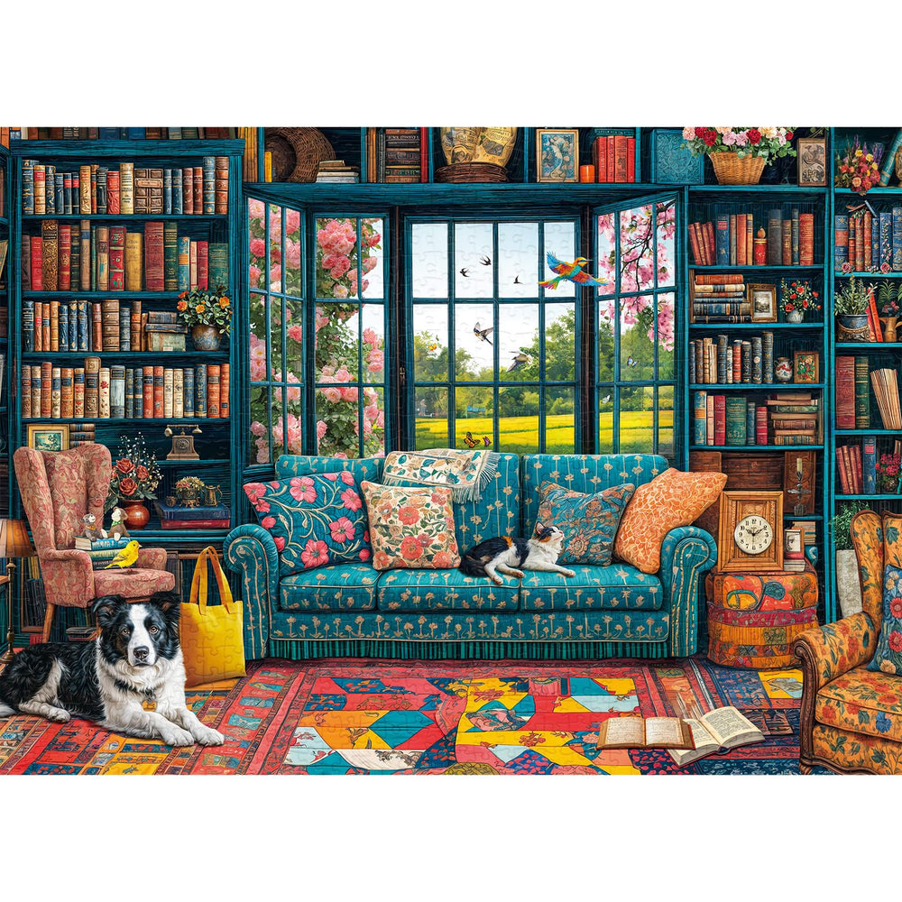 Chalzidar study puzzle box showing a cozy reading nook for relaxing evenings