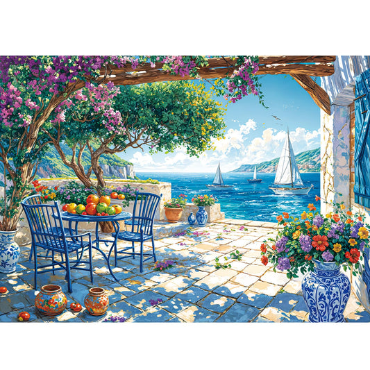 Chalzidar Summer Coast 1000-piece puzzle for calm, focused assembly.