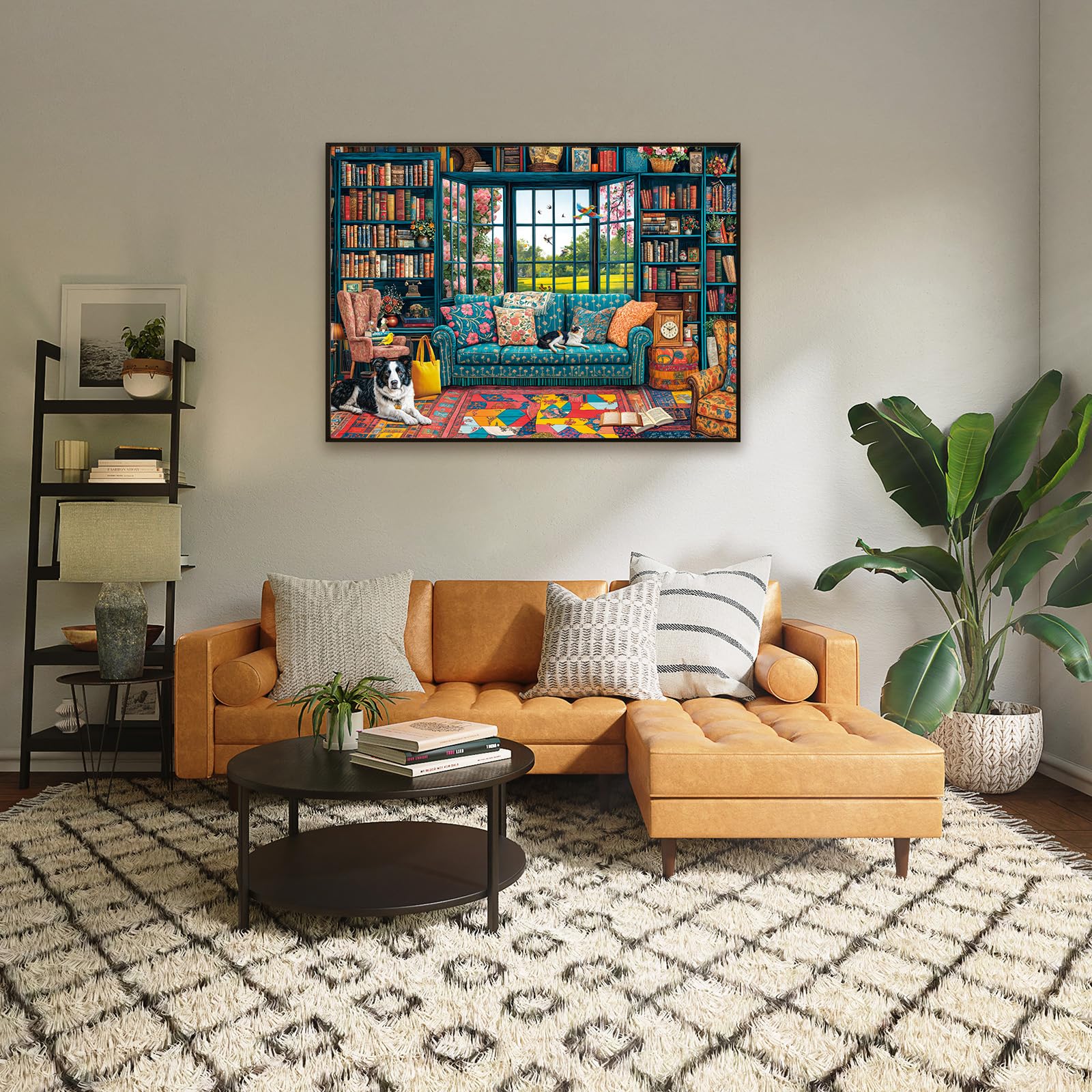 Chalzidar finished puzzle ready to become wall art in home decor