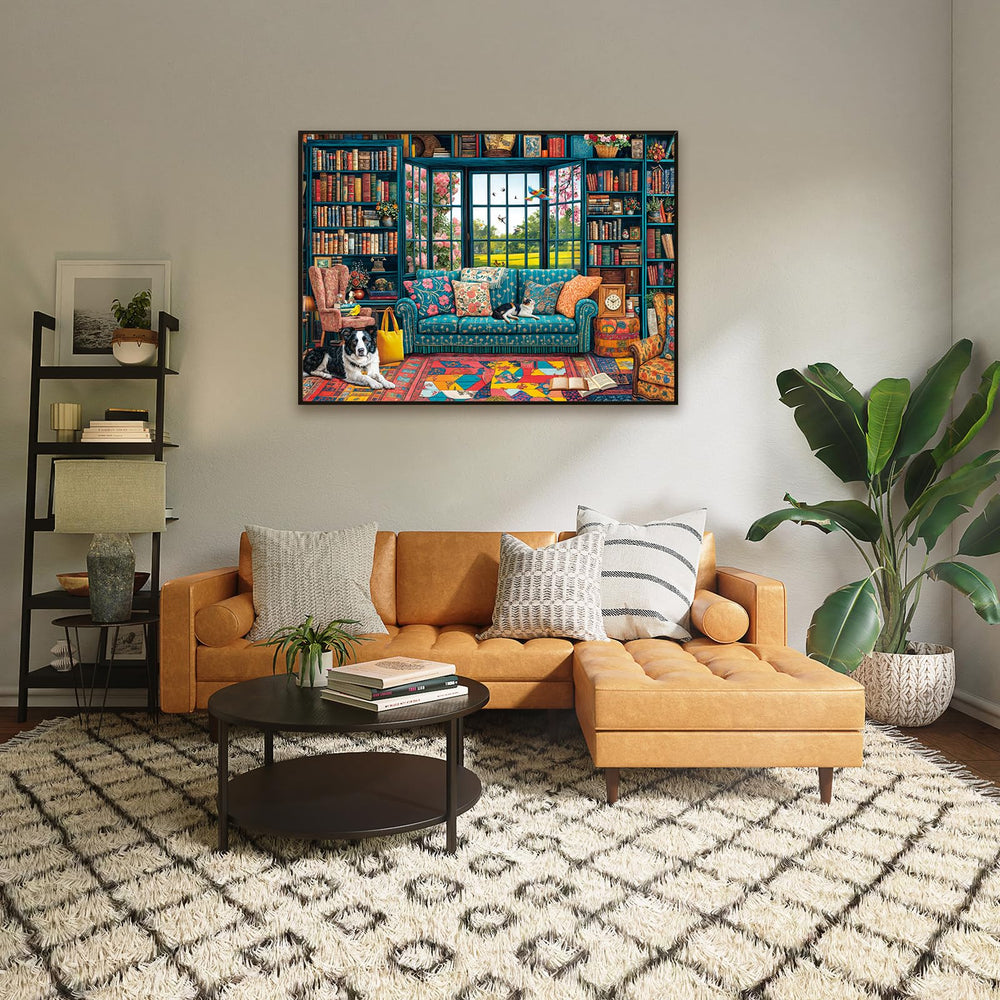 Chalzidar finished puzzle ready to become wall art in home decor