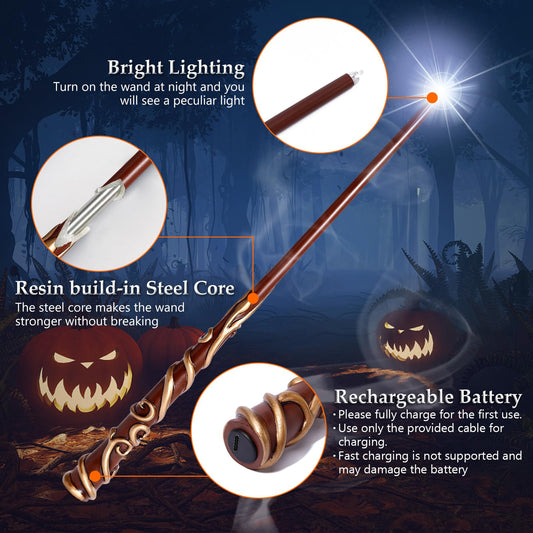ChampWe Light Up Wand with rechargeable battery for extended glow during play
