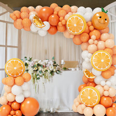Chamrrille matte orange 12in balloons for bold garlands.