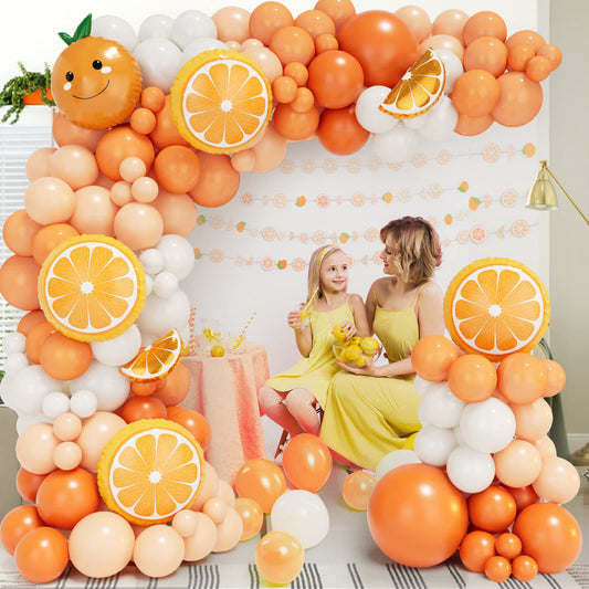 Chamrrille pearl-orange 5in balloons add vibrant color to events.