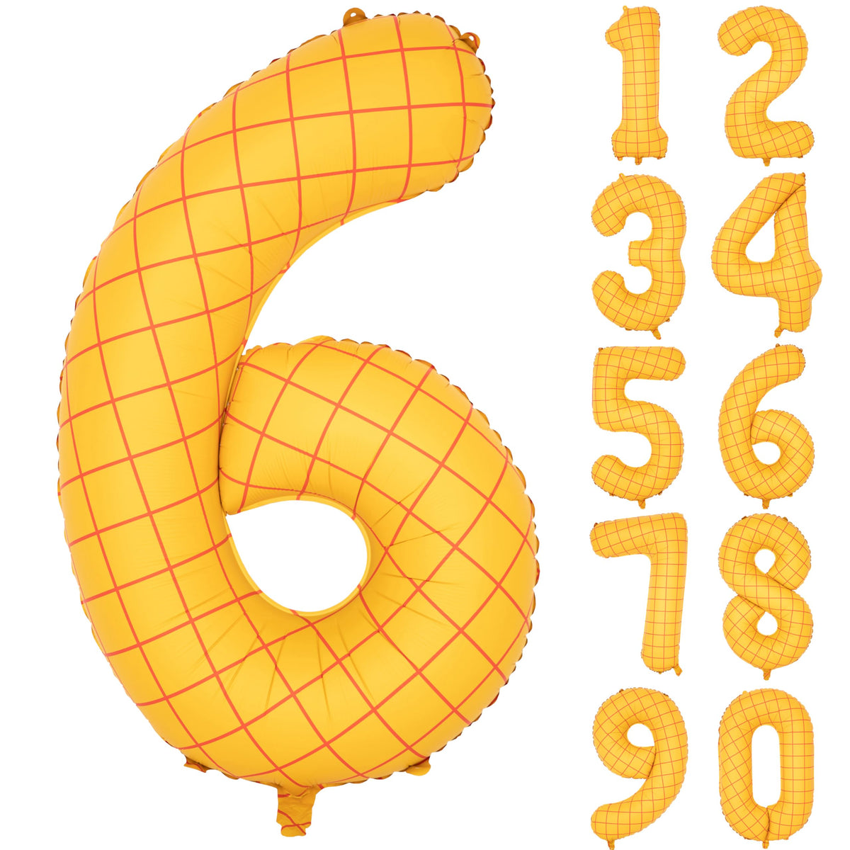 Changzhong 40in matte yellow number balloon for eye-catching birthday decor.