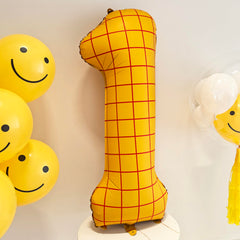 Changzhong large 40 inch number balloon as a festive focal point.