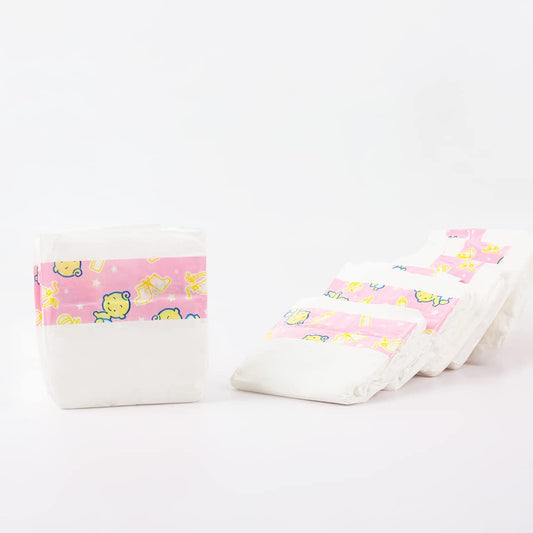 CHAREX doll diapers with secure adhesive for easy, reliable changes during play