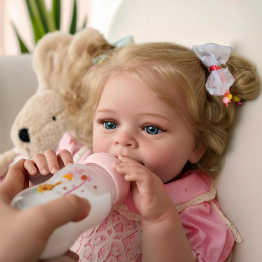 CHAREX golden brown rooted hair doll for authentic styling and tactile fun.