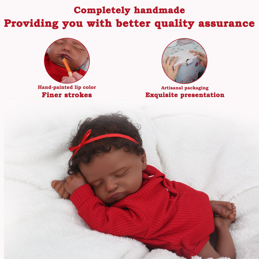 CHAREX Realistic 18-inch reborn doll lashes and skin-tone variation for a natural look.