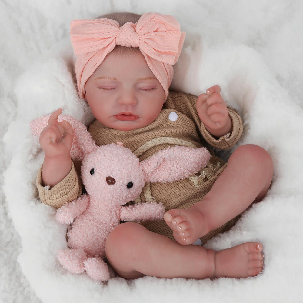 CHAREX soft cloth body provides cuddling comfort and authentic newborn feel.