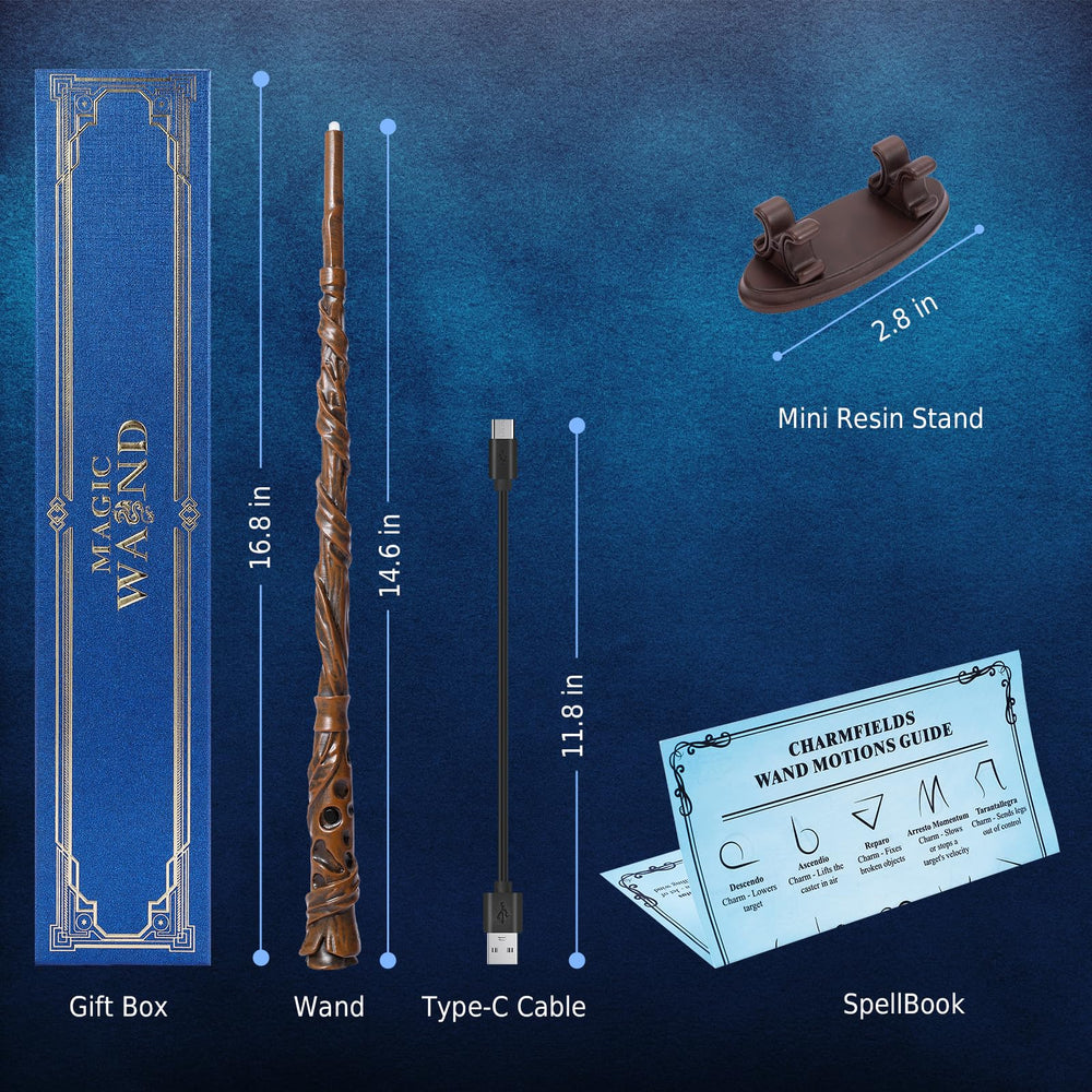 CharmFields Blossom Wand displays five static colors for versatile magical effects.