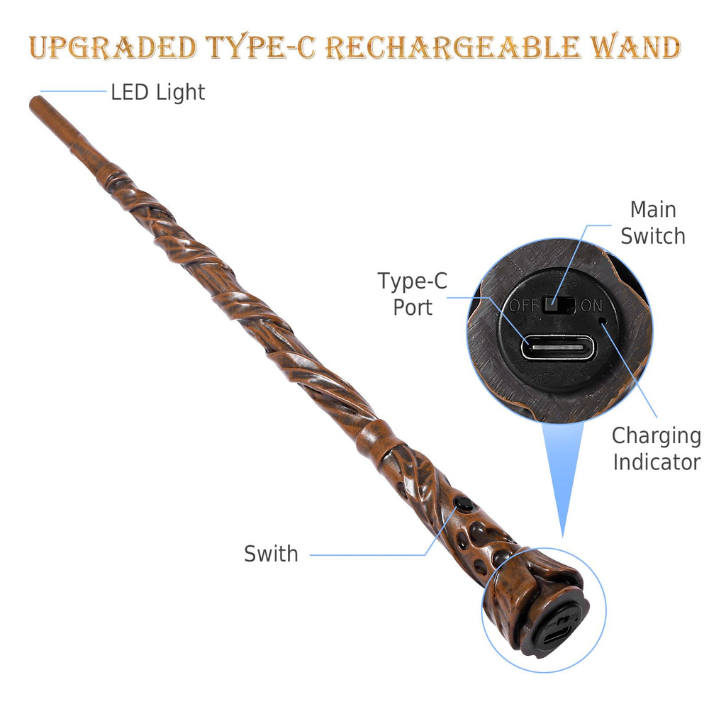 CharmFields Blossom Wand Type-C charging enables quick recharging.