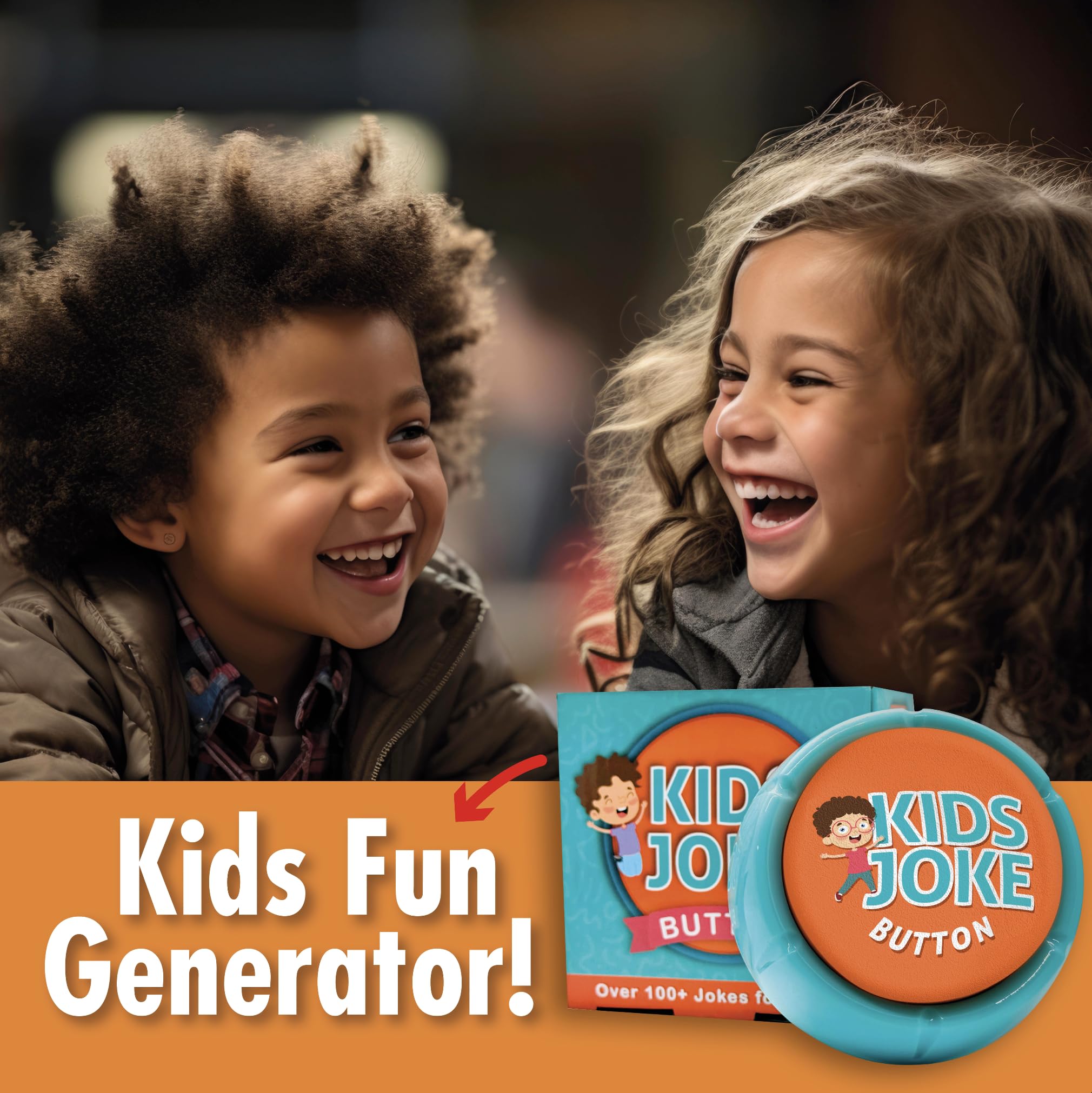 Charlie's Treasures Kids Joke Button batteries included for immediate use