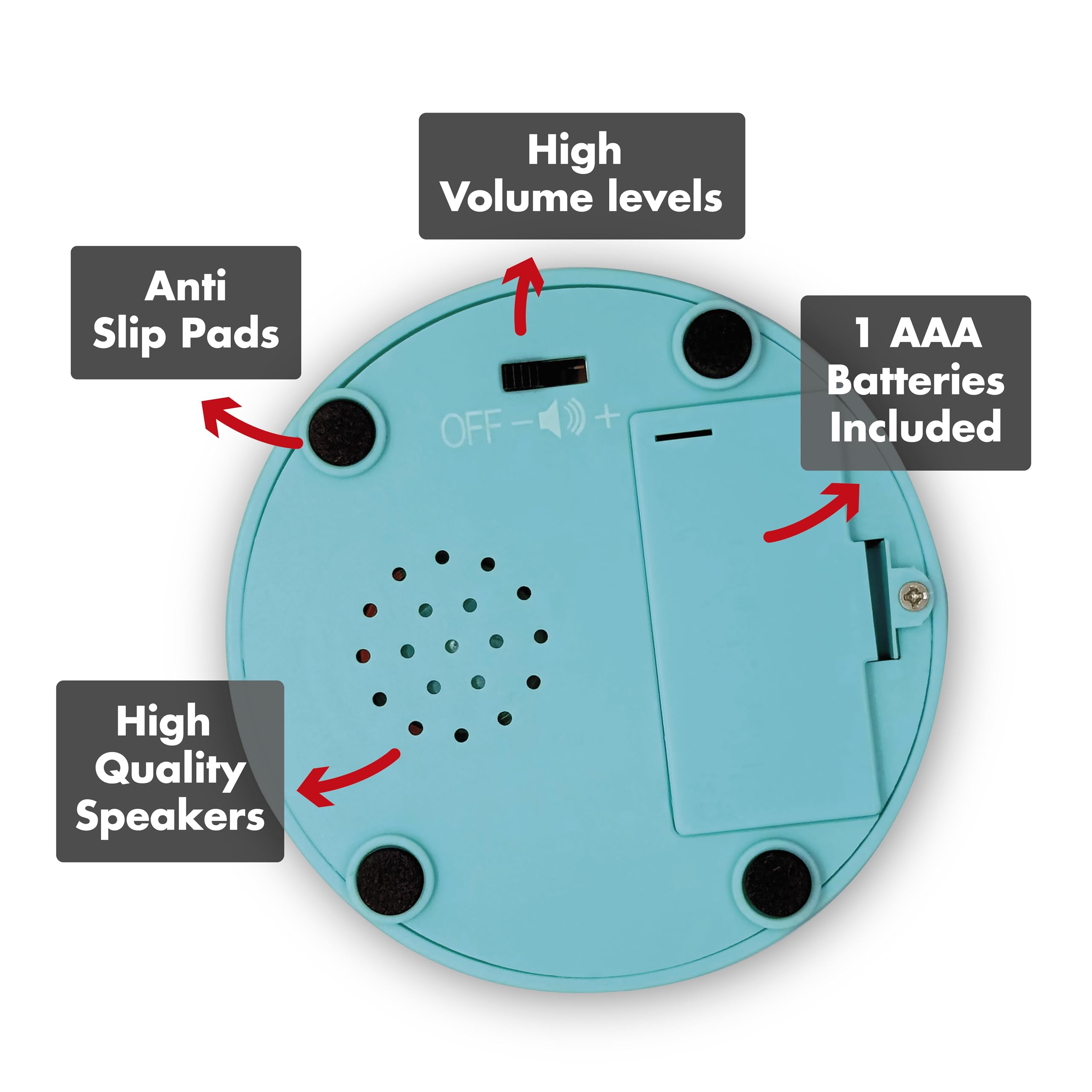 Charlie's Treasures Kids Joke Button volume control for adjustable sound in various spaces