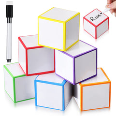 Charniol dry erase dice in red block for color-coded learning and practice