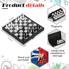 Charniol magnetic travel chess set open board for on-the-go play