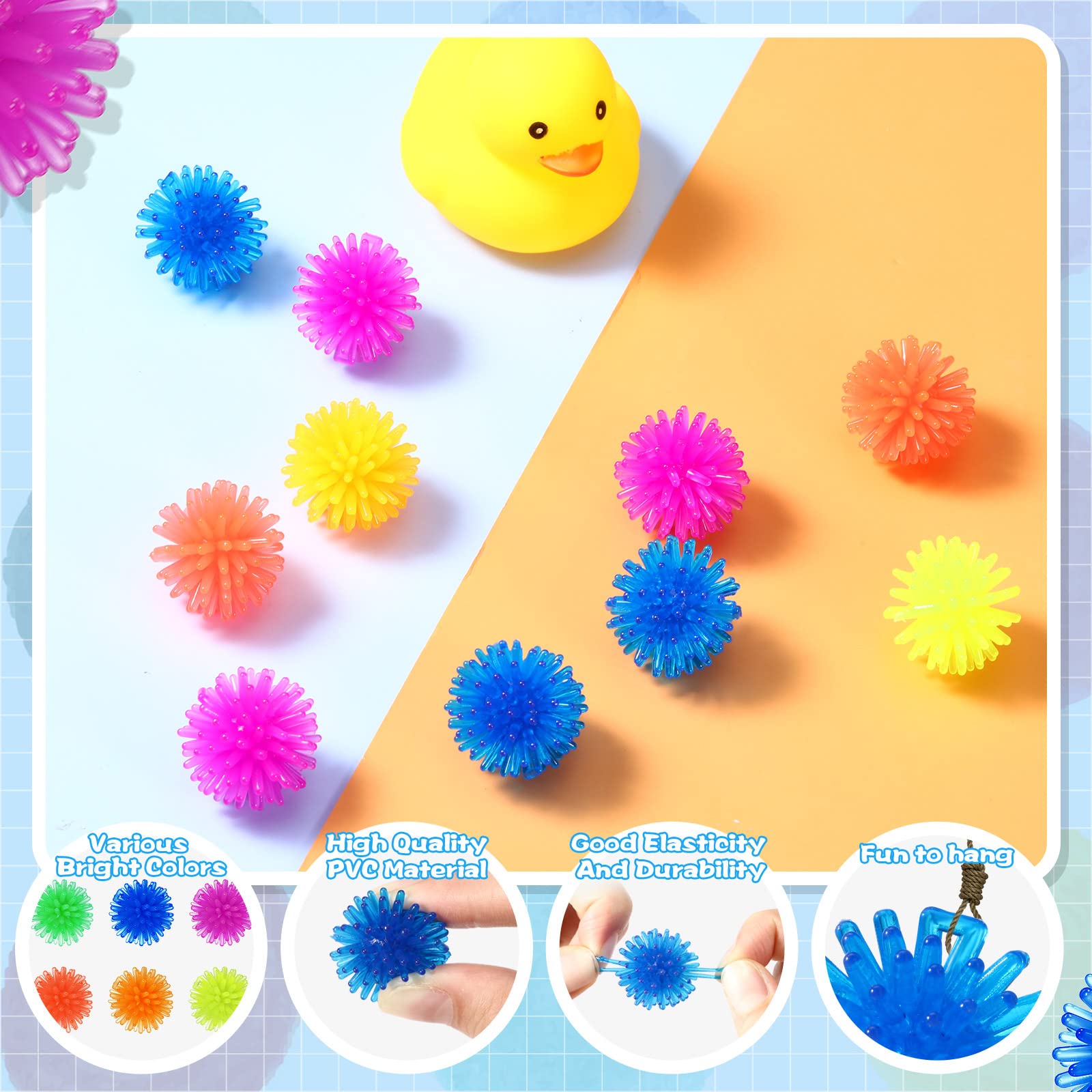 Charniol Mini Porcupine Ball colors green yellow purple for vibrant party favors