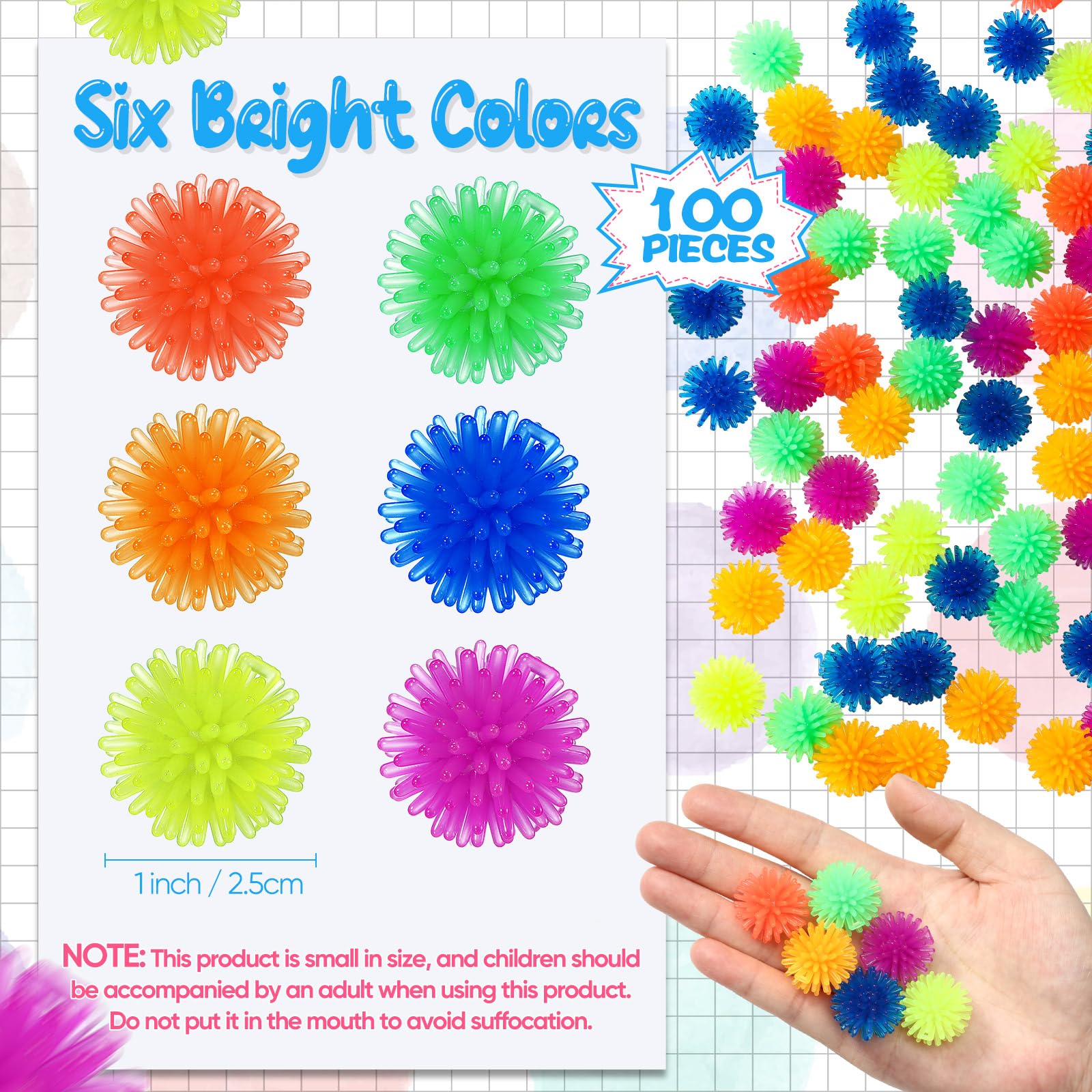 Charniol Spiky Ball closeup texture shows soft elastic material for safe soothing handling