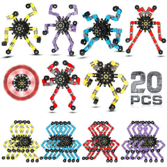 Charniol transformable spinner 20pcs set for focus and stress relief during breaks.
