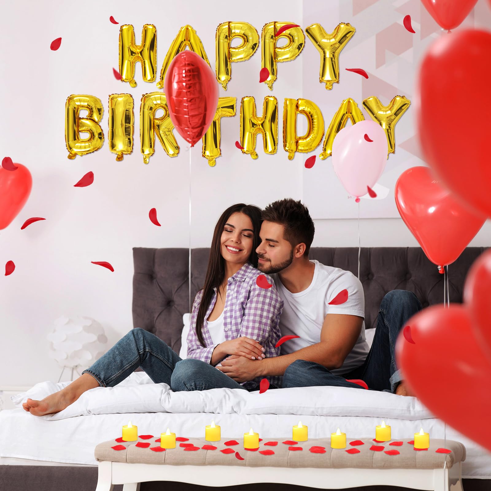 Charnoel celebration ambiance with LED lights for memorable photos.