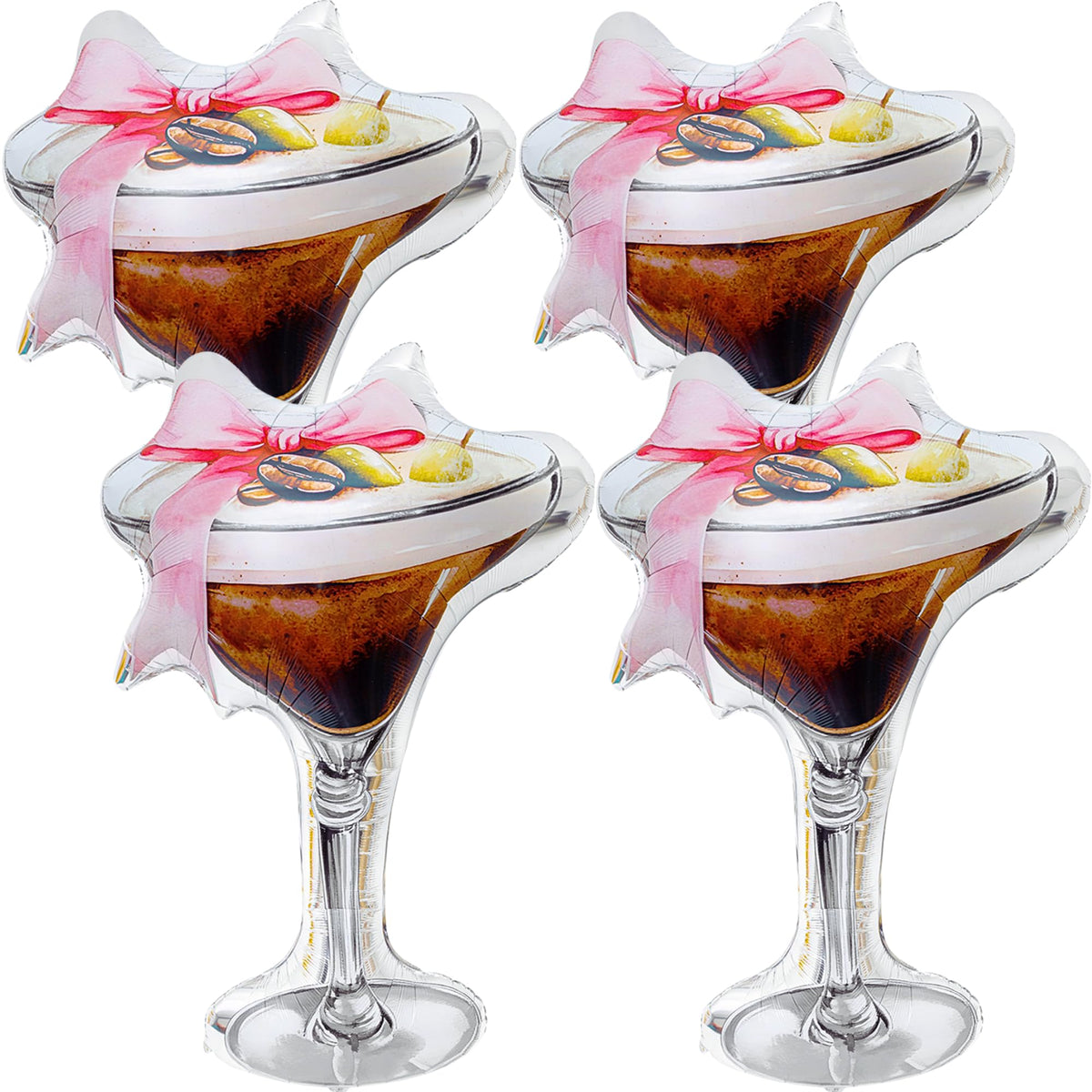 Charnoel espresso martini balloon foil giant before inflation creates a dramatic centerpiece.