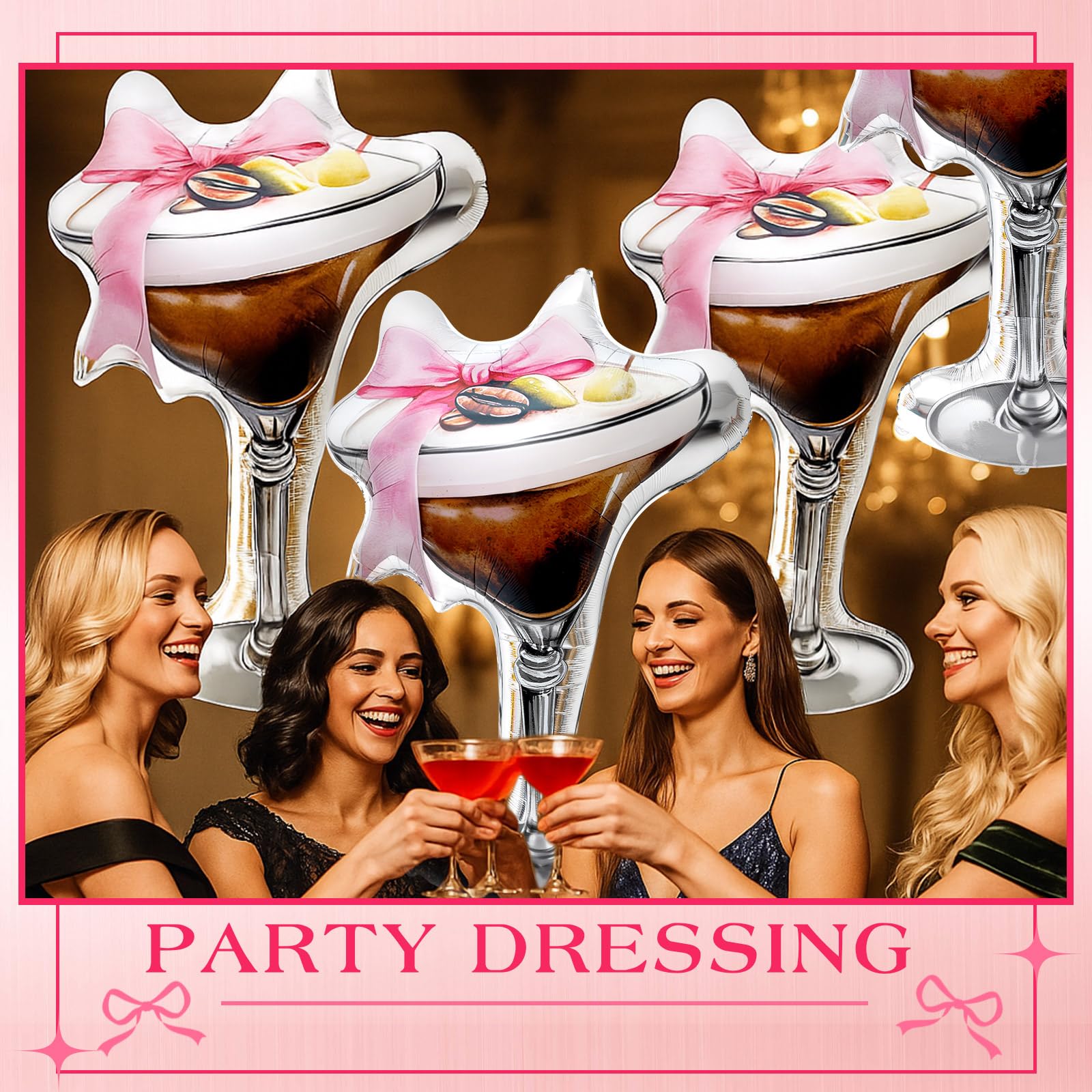 Charnoel espresso martini balloon foil suits birthdays and summer parties.