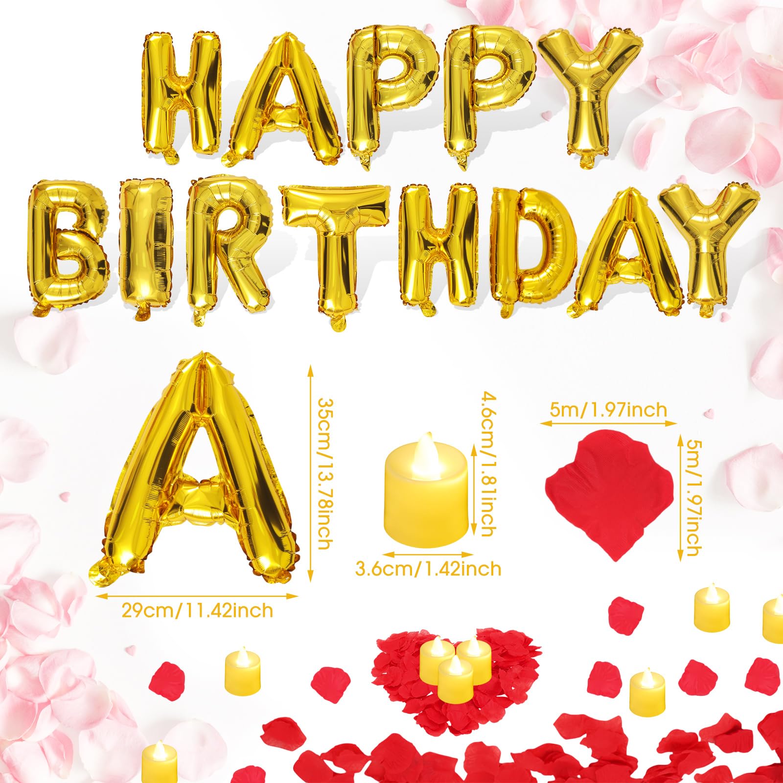 Charnoel Happy Birthday letters banner ready to transform any venue.