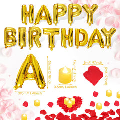 Charnoel Happy Birthday letters banner ready to transform any venue.