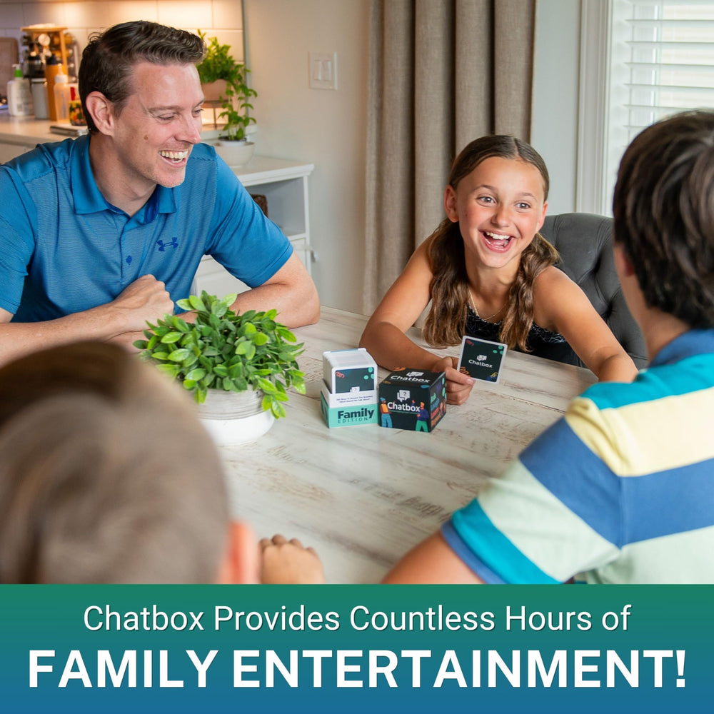 Chatbox 200 cards engage kids in safe, imaginative conversations.