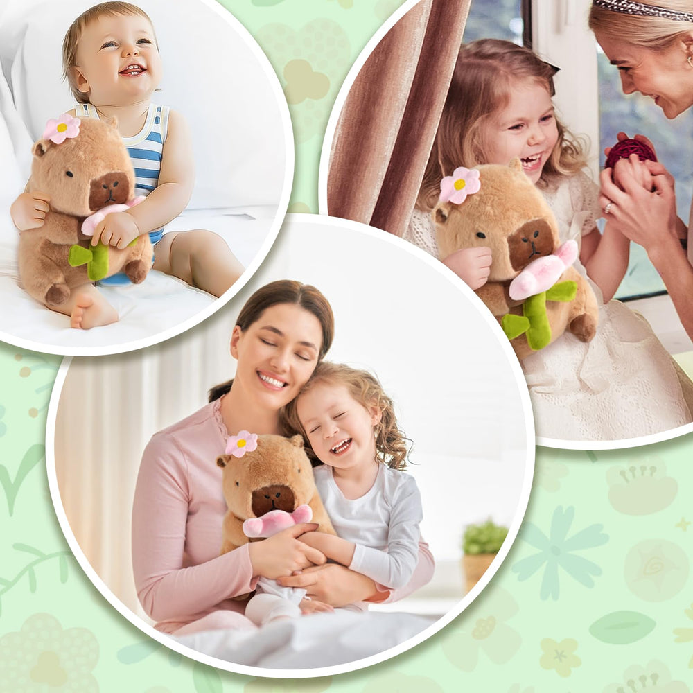 CHDBLOCK Flower Capybara Plush ideal for playtime and storytelling.