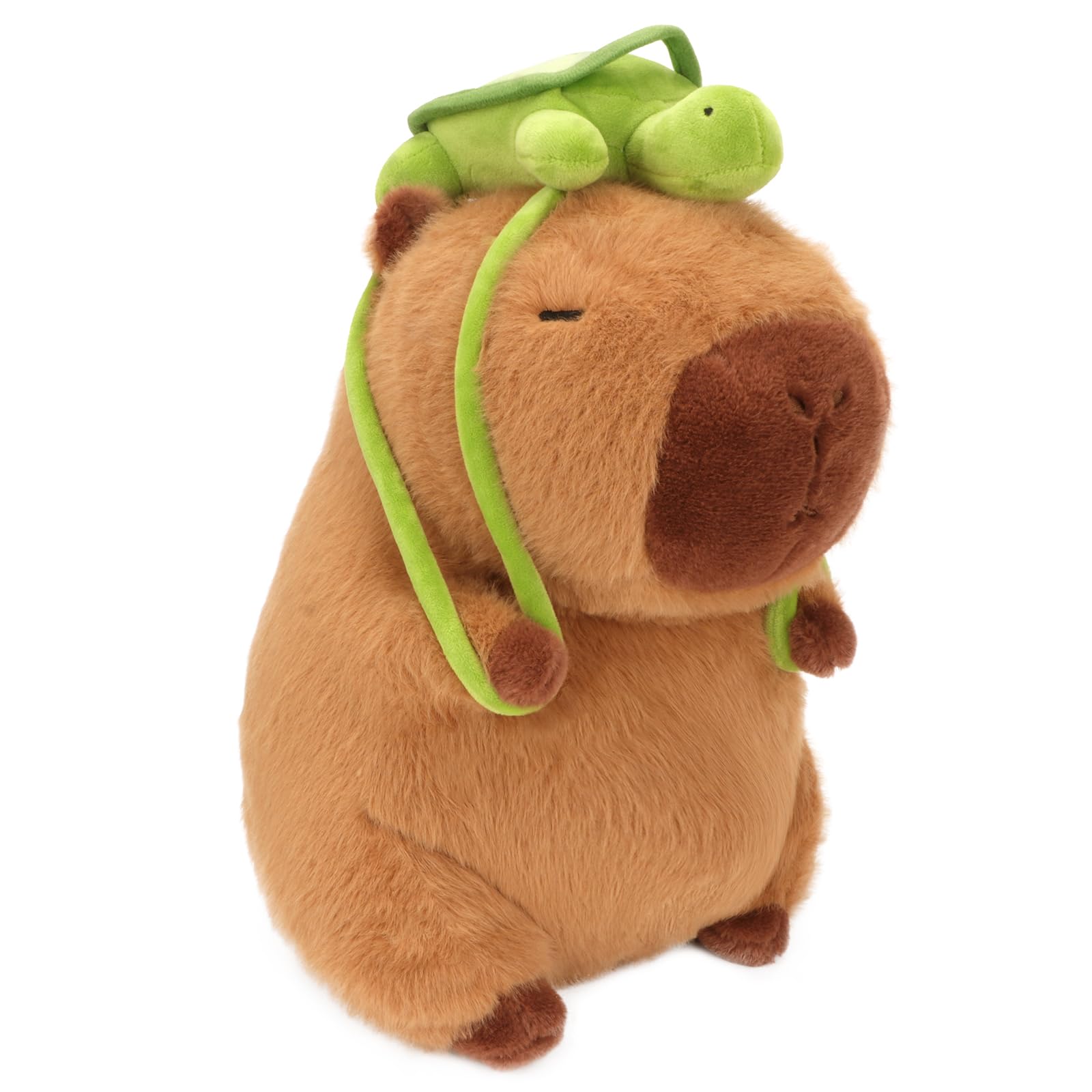 CHDBLOCK capybara plush toy with turtle backpack for cozy play.